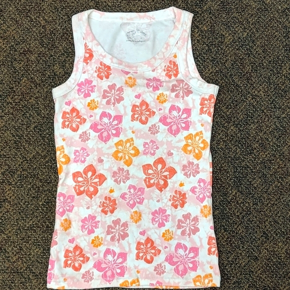 Justice Other - 🧡(Justice) pink floral Tank